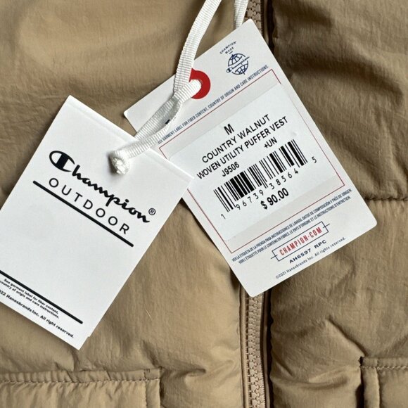 Champion Puffer Vest Mens M NEW Barn Field Utility Gorpcore Grunge Outdoor Warm - Picture 2 of 7